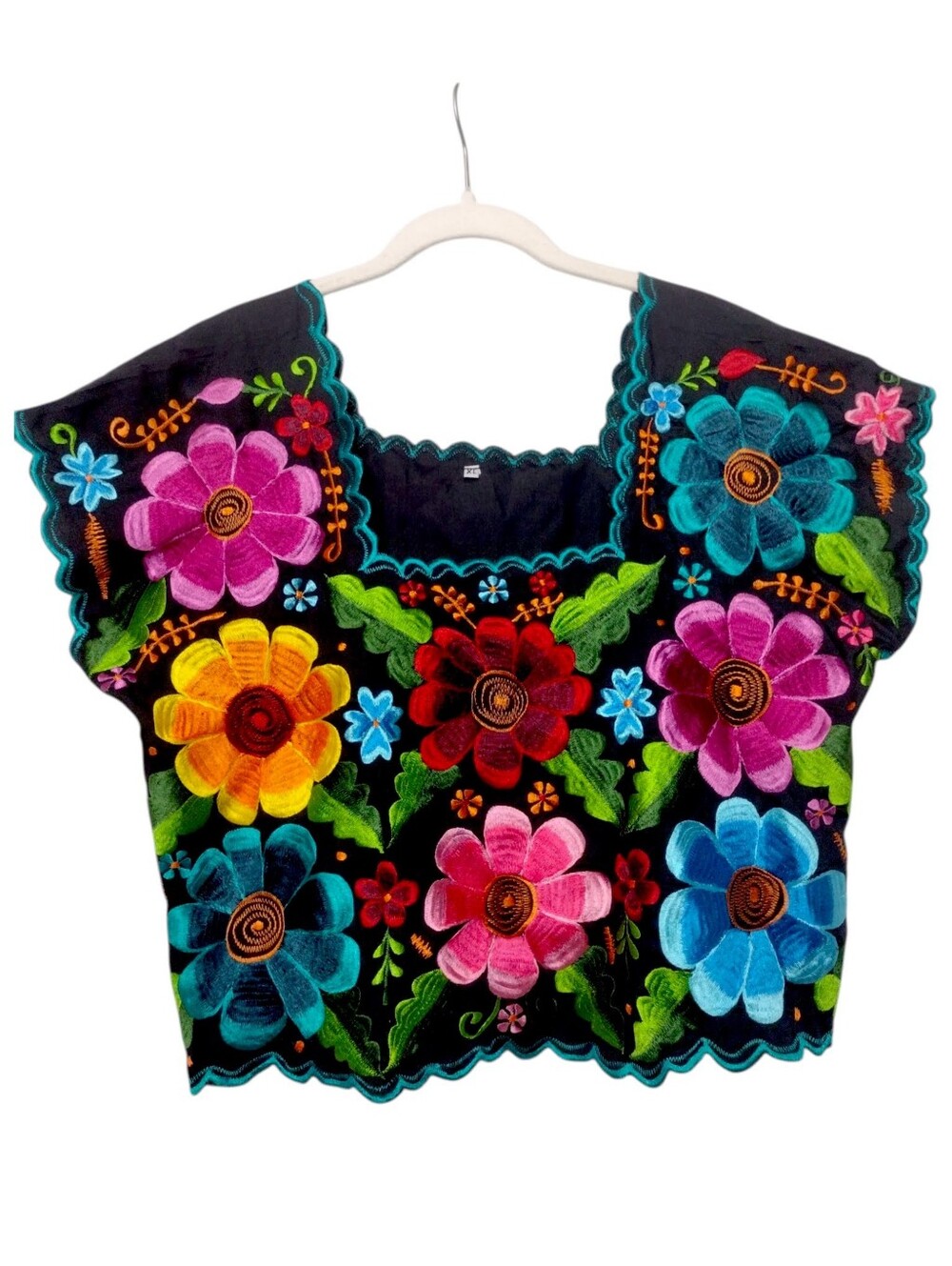 Artisanal Floral Embroiderded Huipil